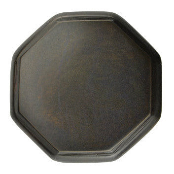 ##Antique Hardware## 1 5/8 Inch Solid Brass Octagonal Cabinet Knob Black Bronze Finish