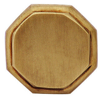 ##Antique Hardware## 1 5/8 Inch Solid Brass Octagonal Cabinet Knob (Antique Brass Finish)