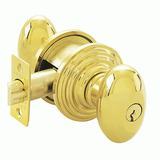 ##Antique Hardware## Solid Brass Egg Key In Door Knob with Regular Rosette