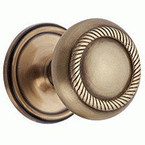 Traditional Rosette Door Set with Georgian Roped Door Knobs (Several Finishes Available)