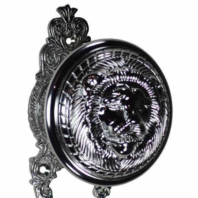Solid Brass Lion Head Ornate Victorian Door Knob Set