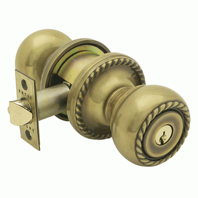 ##Antique Hardware## Solid Brass Rope Key In Door Knob with Rope Rosette