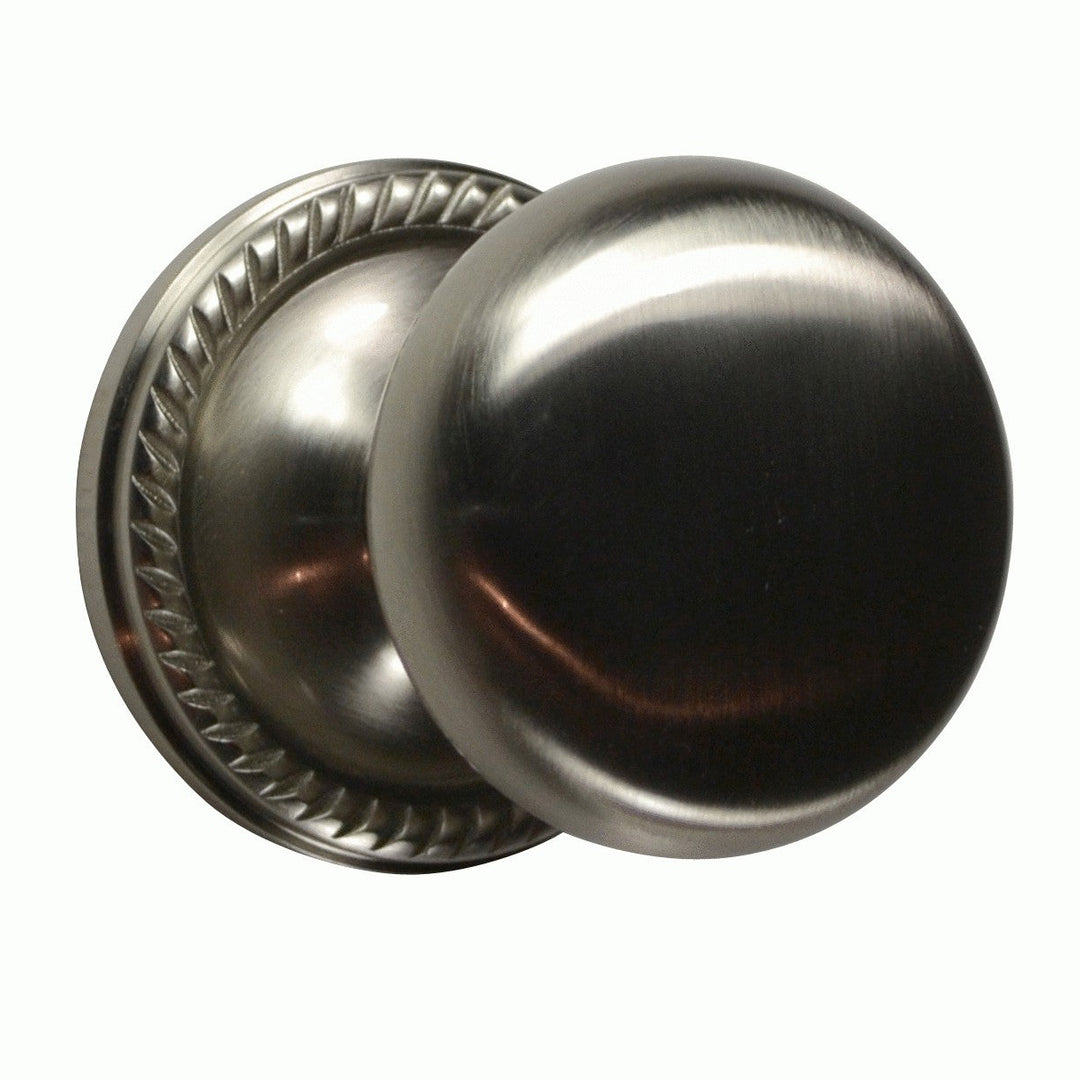 Georgian Roped Rosette Door Set with Round Brass Door Knobs (Several Finishes Available)