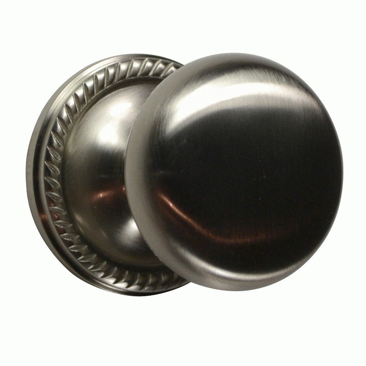 Georgian Roped Rosette Door Set with Round Brass Door Knobs (Several Finishes Available)