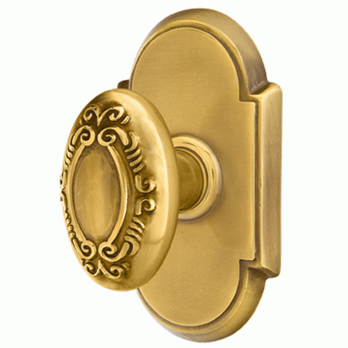 ##Antique Hardware## Solid Brass Victoria Door Knob Set With # 8 Rosette (Several Finish Options)