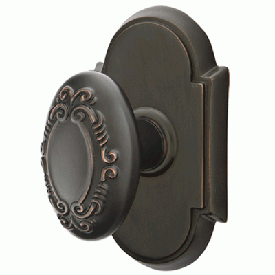 ##Antique Hardware## Solid Brass Victoria Door Knob Set With # 8 Rosette (Several Finish Options)