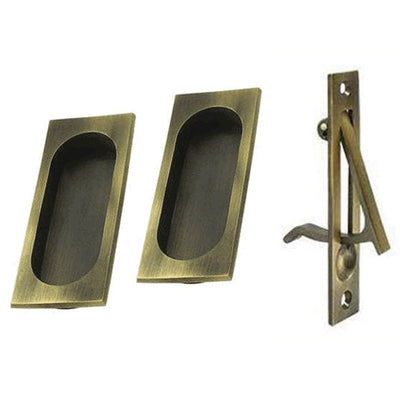 Square Style Single Pocket Passage Style Door Set (Several Finishes Available)