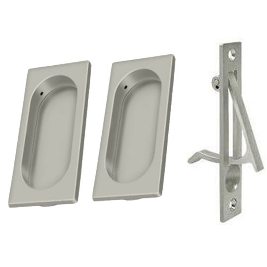 Square Style Single Pocket Passage Style Door Set (Several Finishes Available)