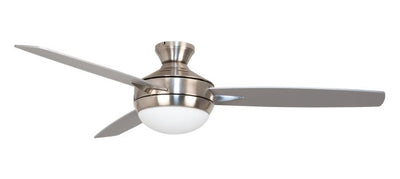 Antique Hardware 52" Targas in Brushed Polished Nickel w/ Brushed Nickel Blades Ceiling Fan