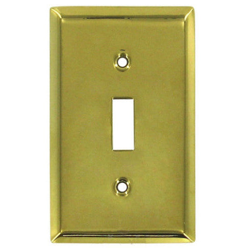 4 1/2 Inch Solid Brass Traditional Switch Plate