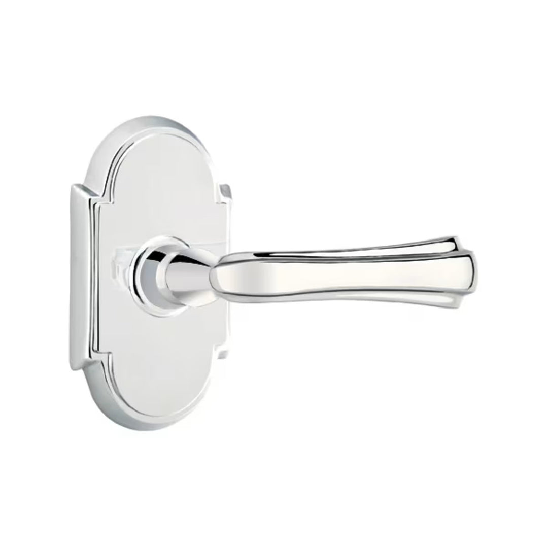 Emtek Solid Brass Wembley Lever With #8 Arched Rosette (Several Finishes Available)