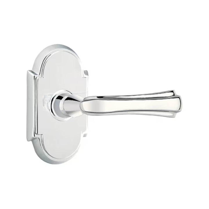 Emtek Solid Brass Wembley Lever With #8 Arched Rosette (Several Finishes Available)