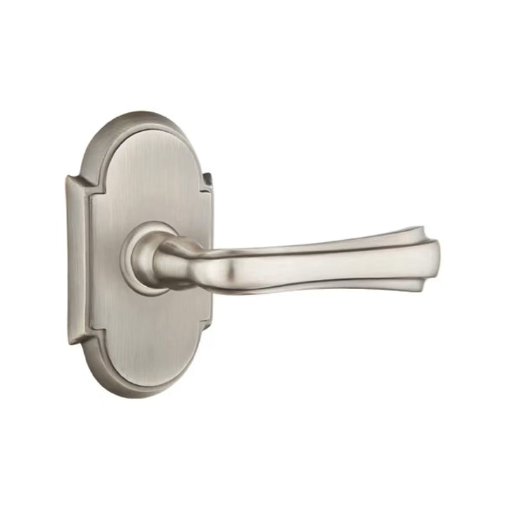 Emtek Solid Brass Wembley Lever With #8 Arched Rosette (Several Finishes Available)