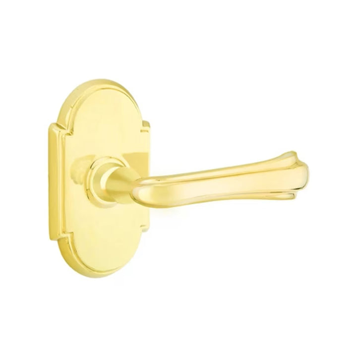 Emtek Solid Brass Wembley Lever With #8 Arched Rosette (Several Finishes Available)