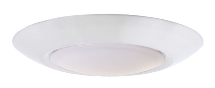 ##Antique Hardware## Slim Line 1 Light 6" LED Flushmount in White (7" Overall Diameter, 4000K)