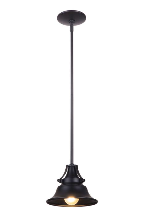 ##Antique Hardware## Union 1 Light Small Outdoor Pendant in Midnight