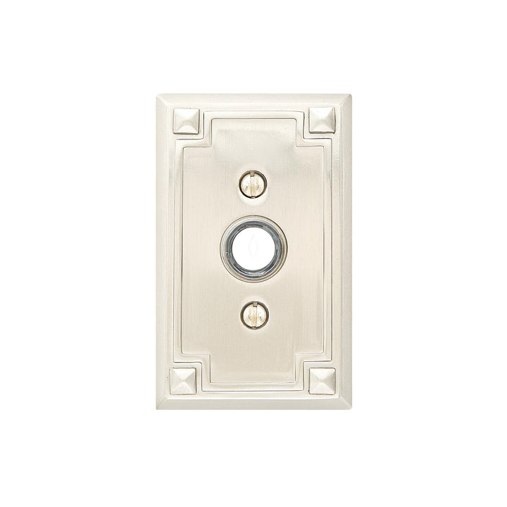 Antique Hardware Emtek 2451 Doorbell Button With Arts & Craft Rosette Door Bells & Chimes