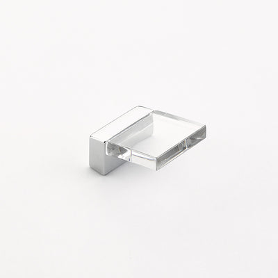 1 1/4 Inch Positano Square Angled Clear Pull