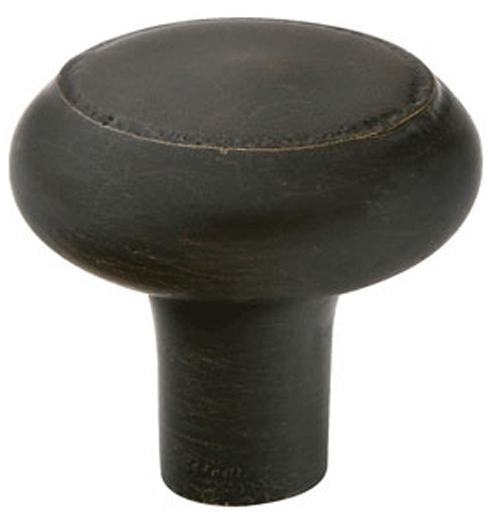 ##Antique Hardware## 1 Inch Sandcast Bronze Beveled Round Barn Style Cabinet and Furniture Knob