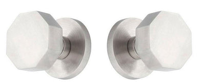 Cast Stainless Steel Octagon Door Knob with Round Plate