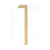 7 Inch Tall Modern House Number 1 (Several Finishes)