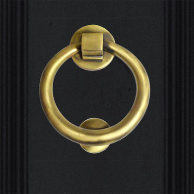 5 1/2 Inch Solid Brass Traditional Ring Door Knocker (Several Finishes Available)