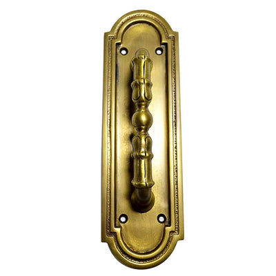 8 3/8 Inch Solid Brass Arched Style Pull Plate (Several Finishes Available)