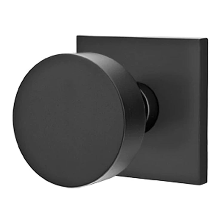 ##Antique Hardware## Emtek 520ROU Round Door Knob Set from The Brass Modern Collection Flat Black Knobset Privacy