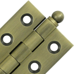 2 Inch x 1 1/2 Inch Solid Brass Cabinet Hinges