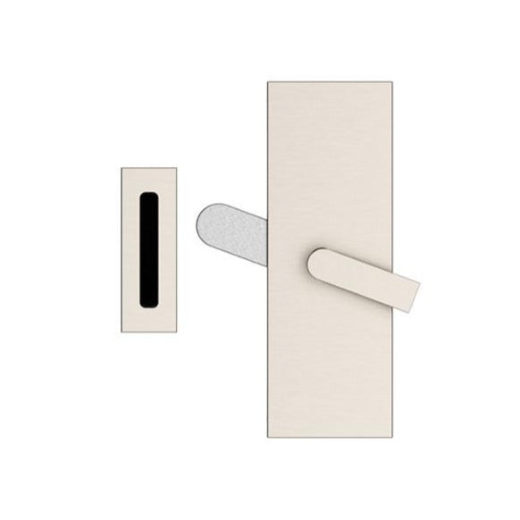 Modern Rectangular Privacy Barn Door Lock with Strike (Several Finishes Available)