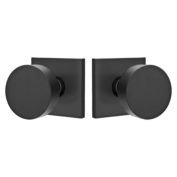 ##Antique Hardware## Emtek 520ROU Round Door Knob Set from The Brass Modern Collection Flat Black Knobset Privacy