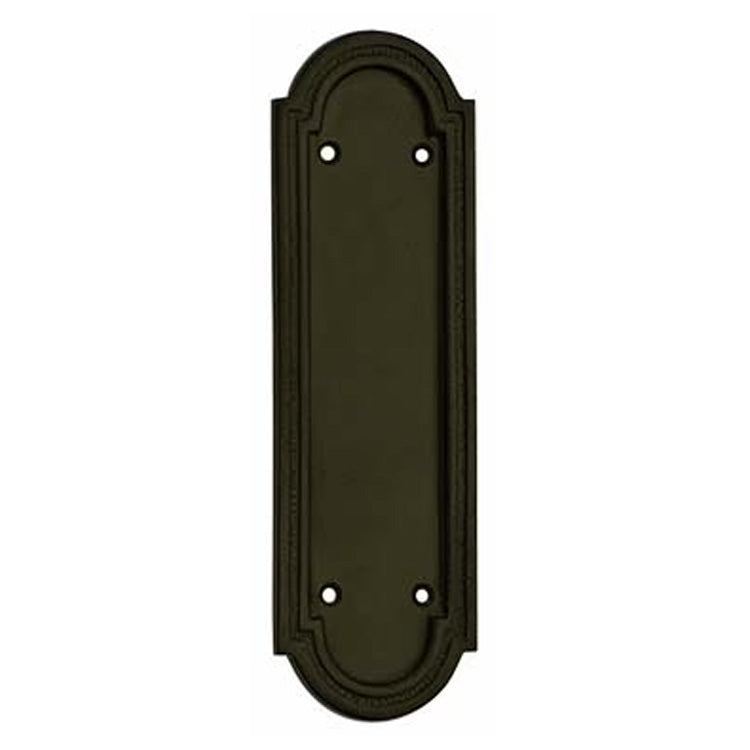 8 3/8 Inch Solid Brass Rounded Georgian Pattern Push Plate