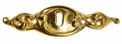 3 3/4 Inch Solid Brass Victorian Escutcheon