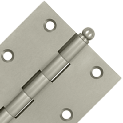 3 Inch x 2 1/2 Inch Solid Brass Cabinet Hinges