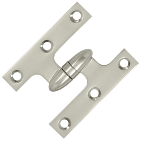 3 Inch x 2 1/2 Inch Solid Brass Olive Knuckle Hinge