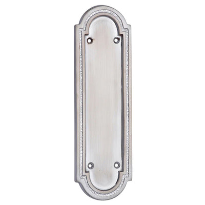 8 3/8 Inch Solid Brass Rounded Georgian Pattern Push Plate
