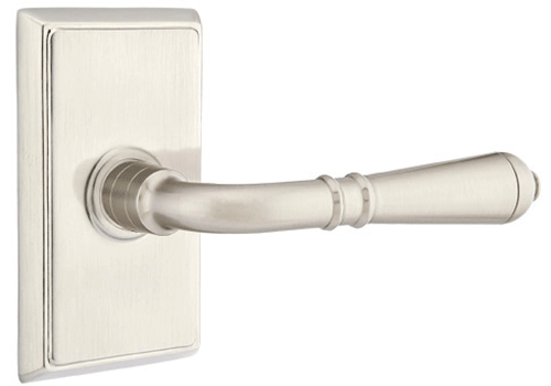 ##Antique Hardware## Emtek Solid Brass Turino Lever With Rectangular Rosette (Many Finishes Available)