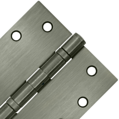##Antique Hardware## 4 1/2 Inch x 4 1/2 Inch Non-Removable Pin Steel Hinge