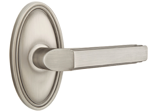 Solid Brass Milano Lever With Oval Rosette