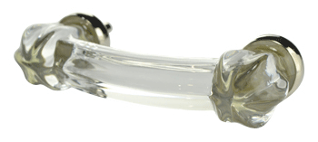 4 Inch Overall (3 Inch c-c) Crystal Clear Glass Bridge Handle