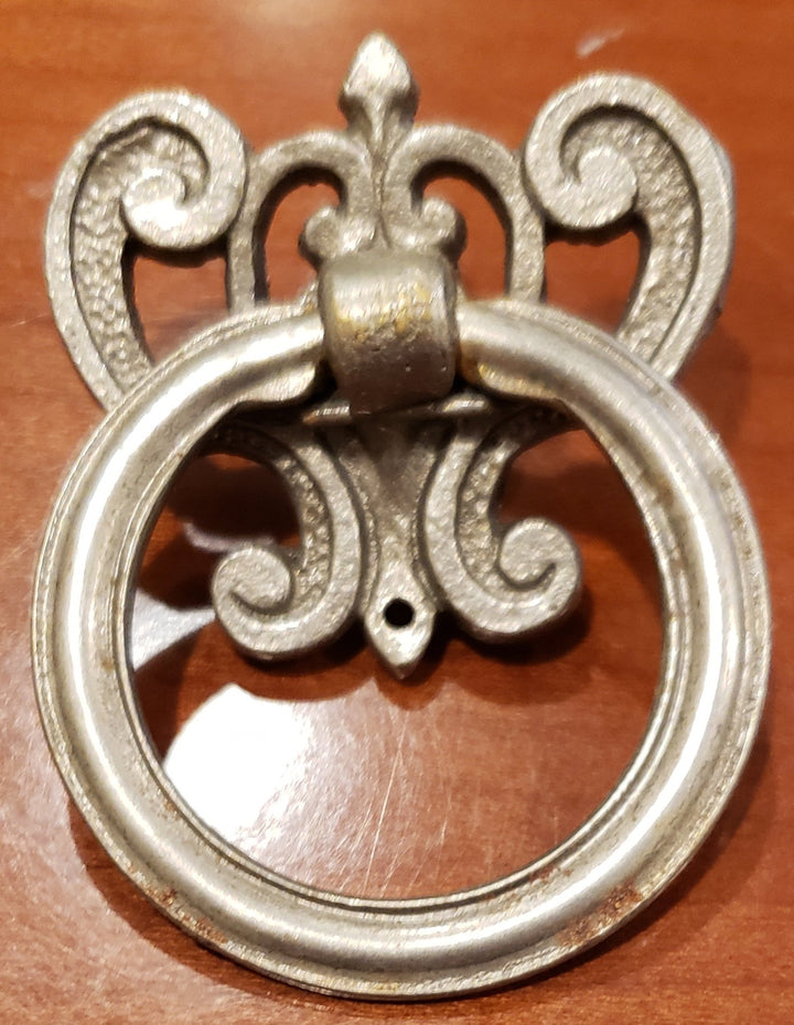 ##Antique Hardware## Antique Ring Pull (Original Antique Steel Finish)