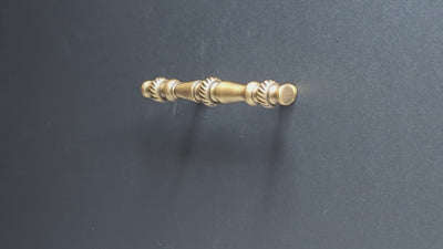5 Inch Overall (3 Inch c-c) Solid Brass Georgian Roped Style Pull (Several Finishes Available)