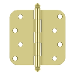 4 inch by 4 inch antique brass ball tip door hinge