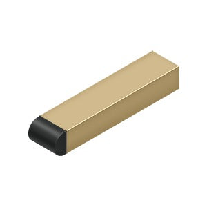 4 Inch Contemporary Half-Cylinder Tip Solid Brass Baseboard Door Bumper
