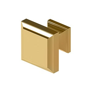 1 3/16 Inch Solid Brass Decorative Square Cabinet & Furniture Knob (Several Finishes Available)