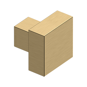 1 1/4 Inch Solid Brass Modern Square Cabinet & Furniture Knob (Several Finishes Available)