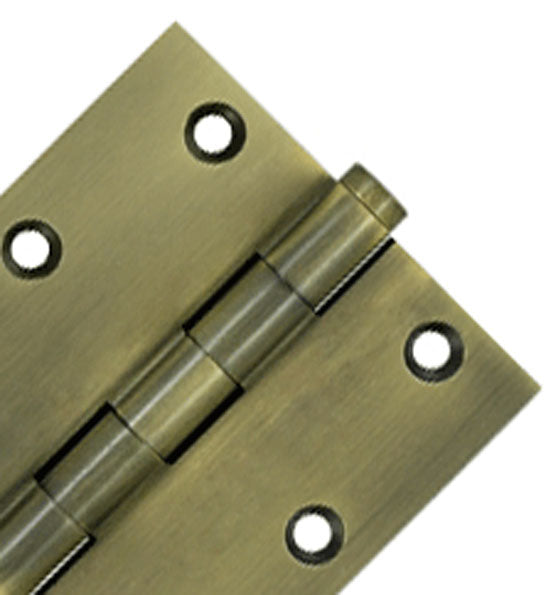 3 1/2 X 3 1/2 Inch Solid Brass Hinge Interchangeable Finials (Square Corner)