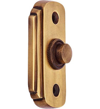 2 1/2 Inch Solid Brass Art Deco Doorbell Button