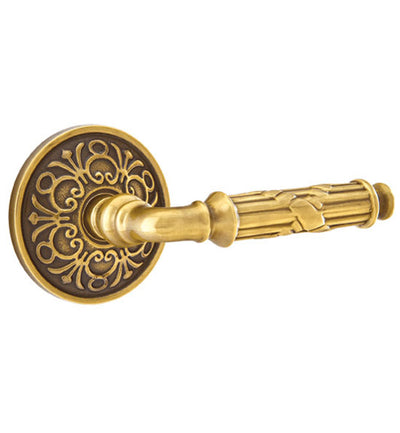 Solid Brass Ribbon & Reed Lever With Lancaster Rosette