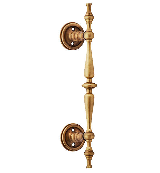 4 Inch Overall (3 1/2 Inch c-c) Solid Brass Scalloped Style Cup Pull
